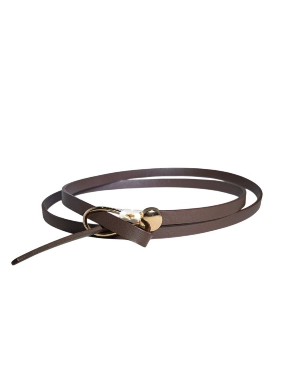 Francescas Millie Faux Leather Belt Brown NWT M/L